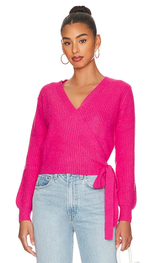 view 1 of 5 Lisseth Wrap Sweater in Hot Pink