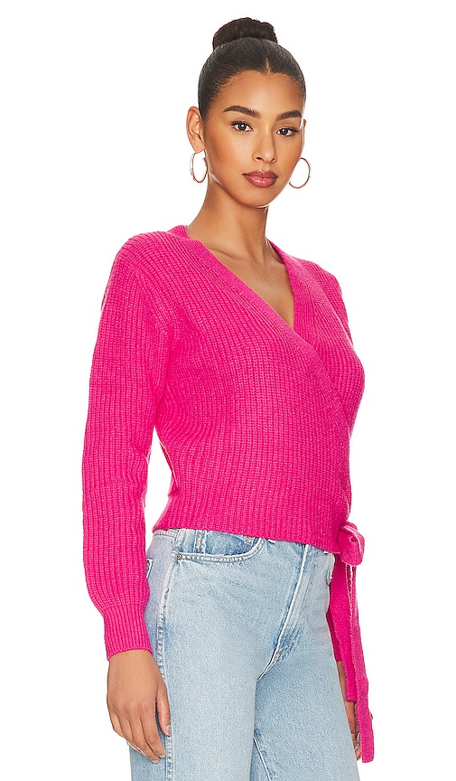 view 2 of 5 Lisseth Wrap Sweater in Hot Pink