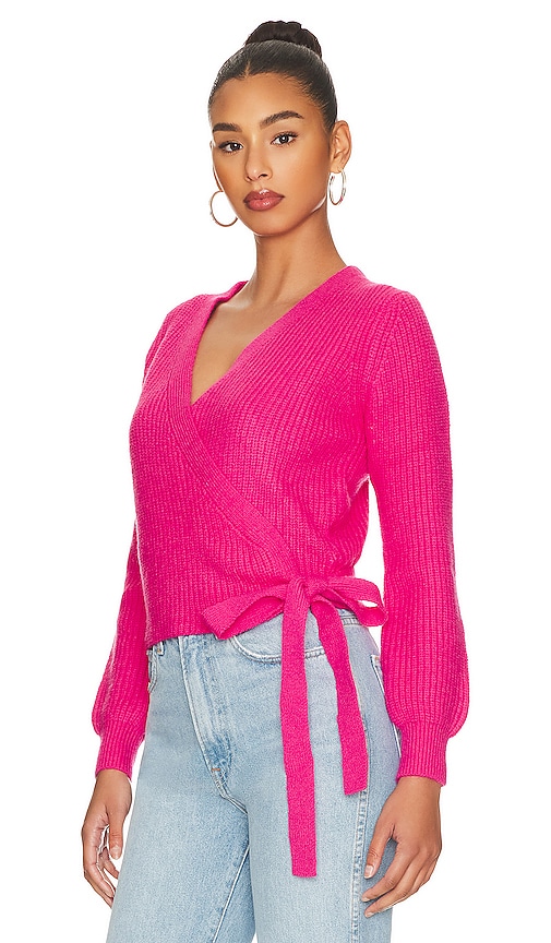 view 3 of 5 Lisseth Wrap Sweater in Hot Pink
