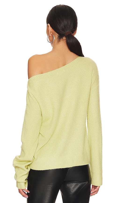 view 3 of 4 Alayah Off Shoulder Sweater in Lime Green