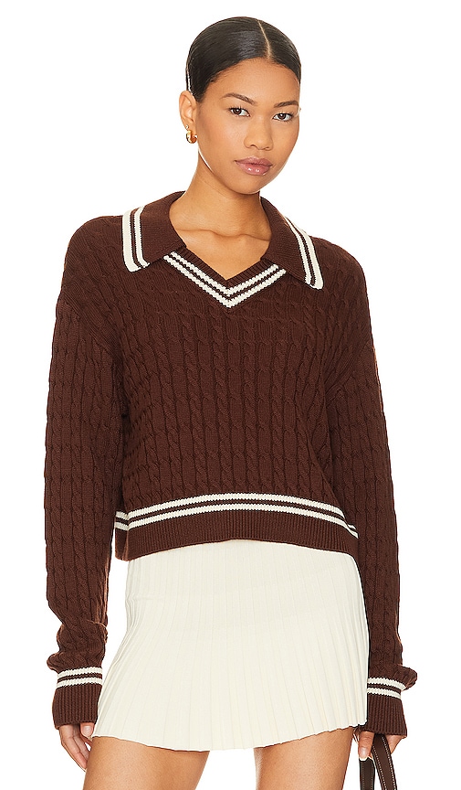view 1 of 4 Eilir Sweater in Brown & White