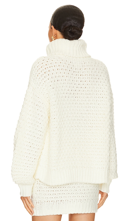 view 3 of 4 Cable Turtleneck Sweater in Ivory