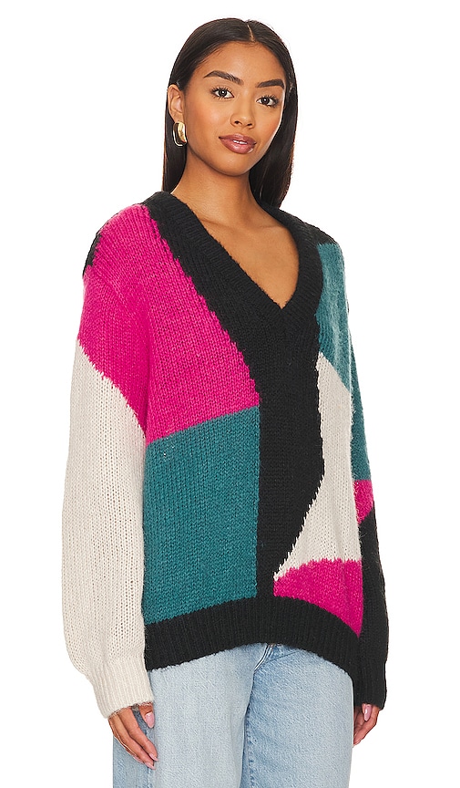 view 2 of 4 Makana Pullover in Red & Blue Multi