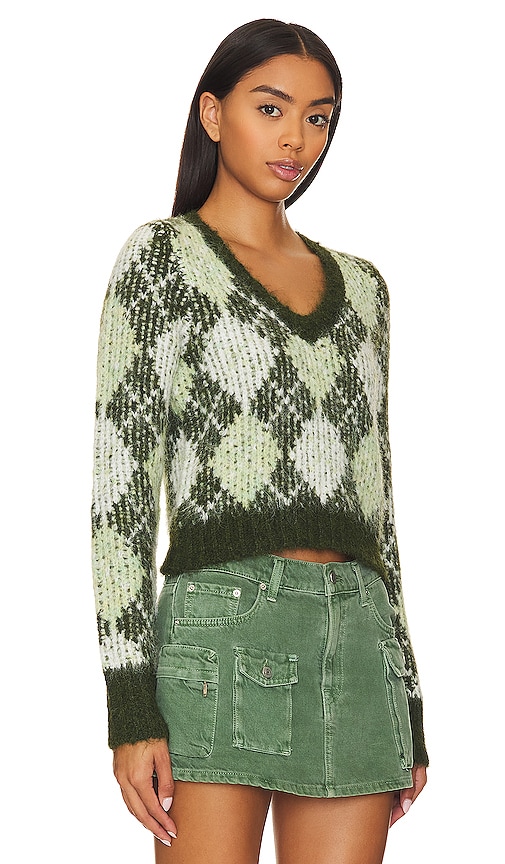 Shop Lovers & Friends Tanessa Argyle Sweater In Green