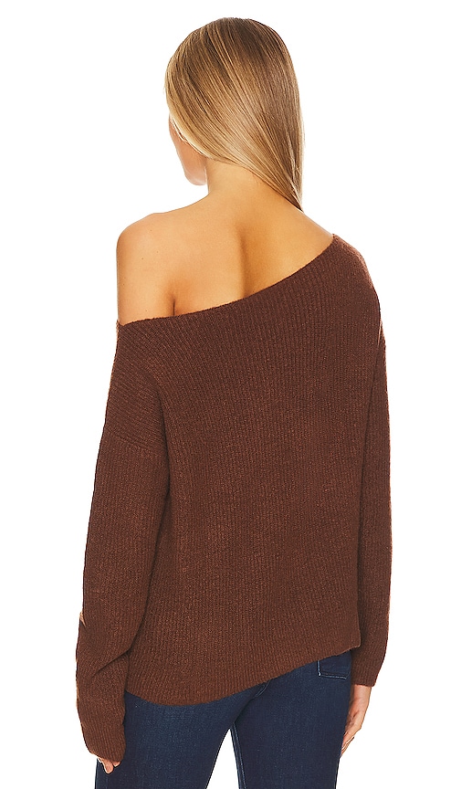 view 3 of 4 x Rachel Alayah Off Shoulder Sweater in Brown