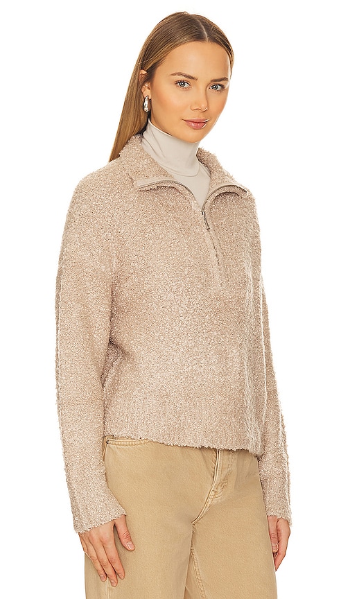 Shop Lovers & Friends Annika Half Zip Sweater In Light Beige