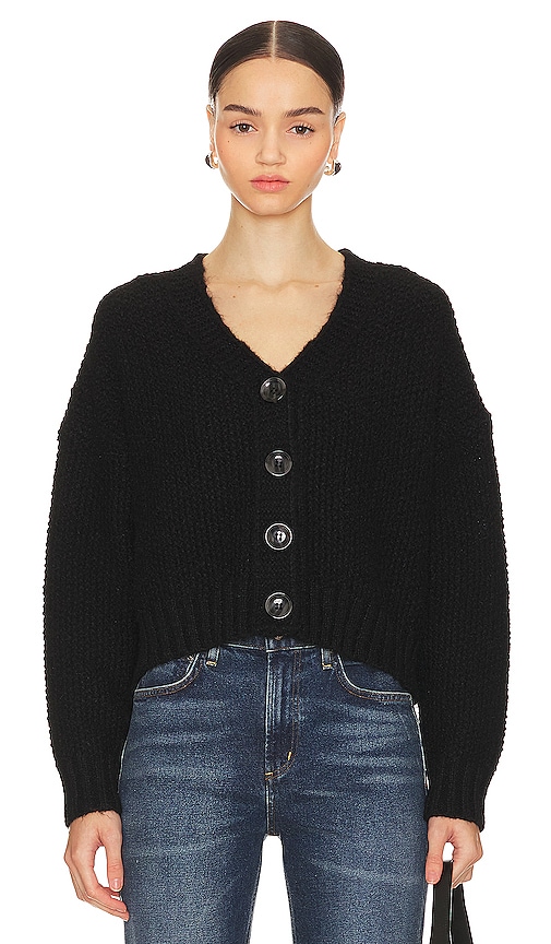 view 1 of 4 Lili Button Front Cardigan in Black