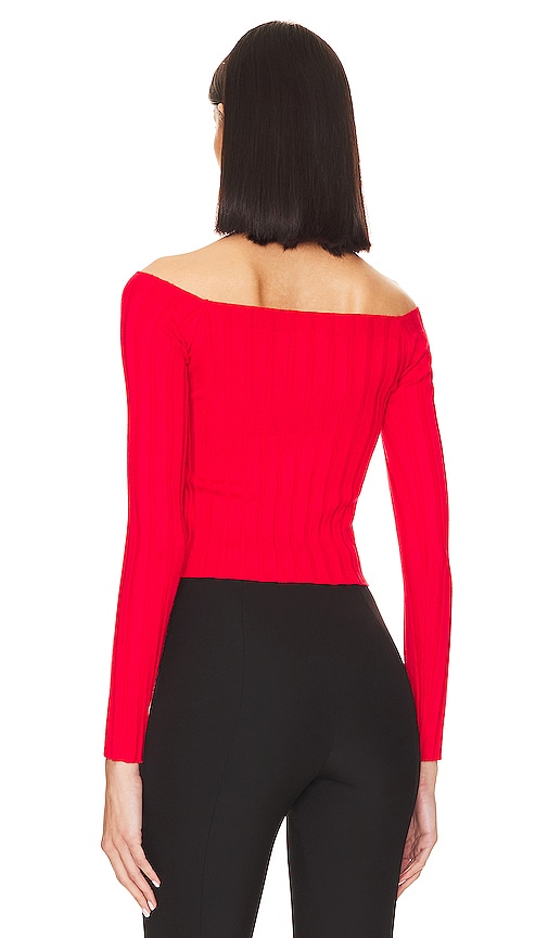 view 3 of 4 Liora Rosette Sweater in Red