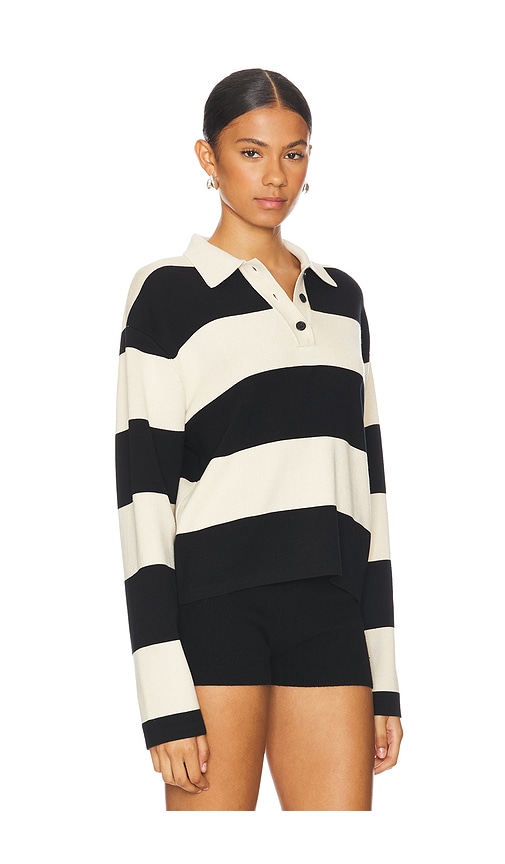 view 2 of 4 Parvati Stripe Sweater in Black & Beige