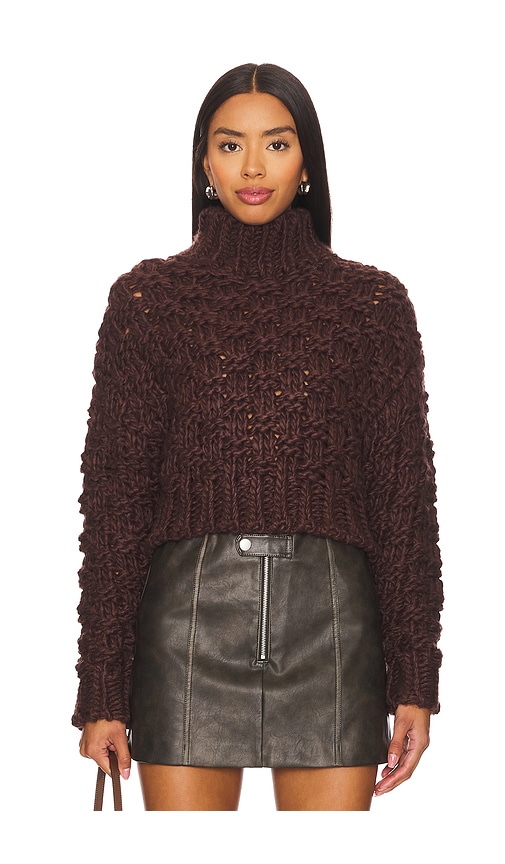 view 1 of 4 Jolene Knit Sweater in Chocolate Brown