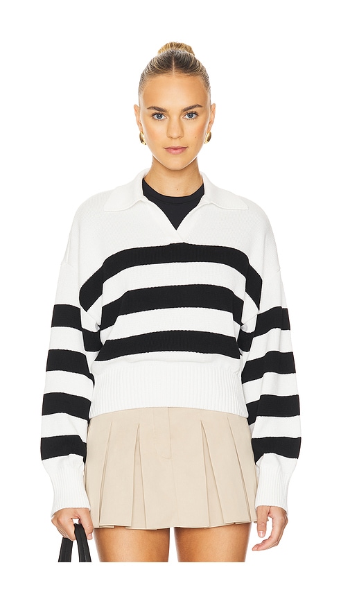 view 1 of 4 Allegrina Sweater in Black & White Stripe