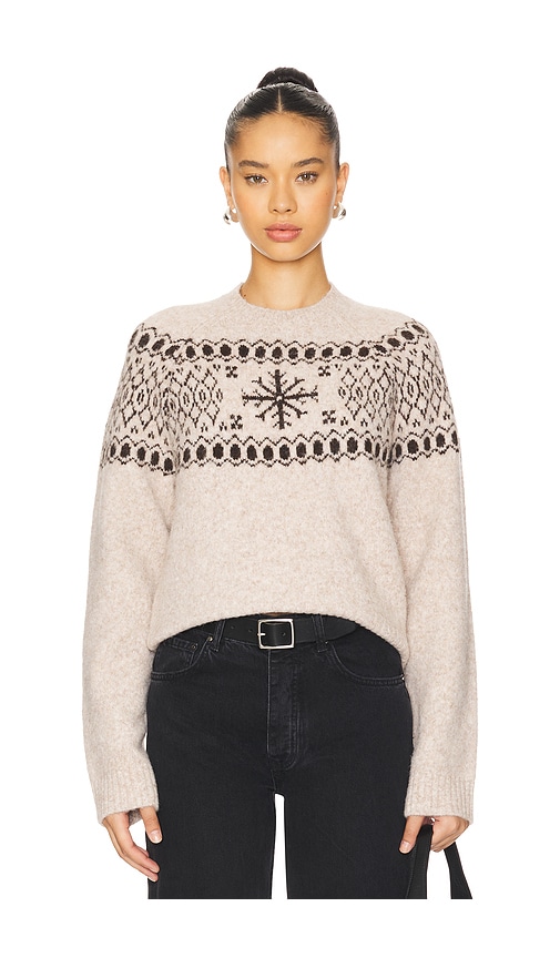 Shop Lovers & Friends Josette Fairisle Sweater In Beige & Brown Multi