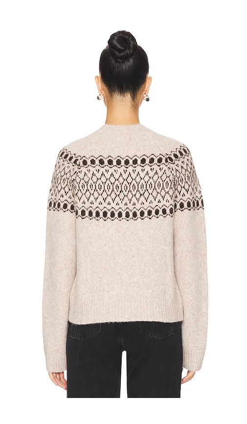 view 3 of 4 Josette Fairisle Sweater in Beige & Brown Multi