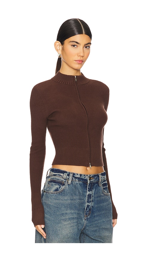 view 2 of 4 Roxana Zip Sweater in Brown