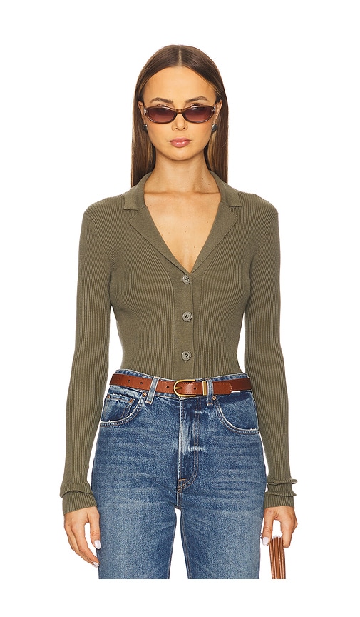 view 1 of 4 Meriah Polo Cardigan in Army Green