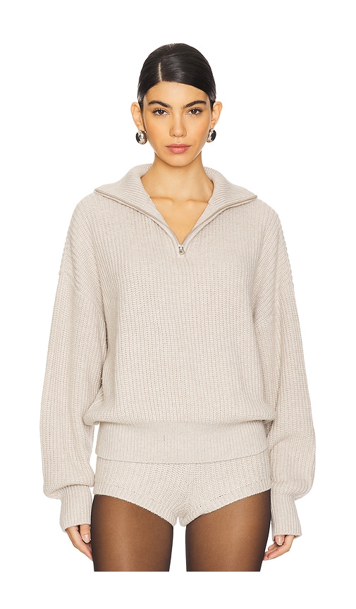 view 1 of 4 Shivani Zip Sweater in Beige