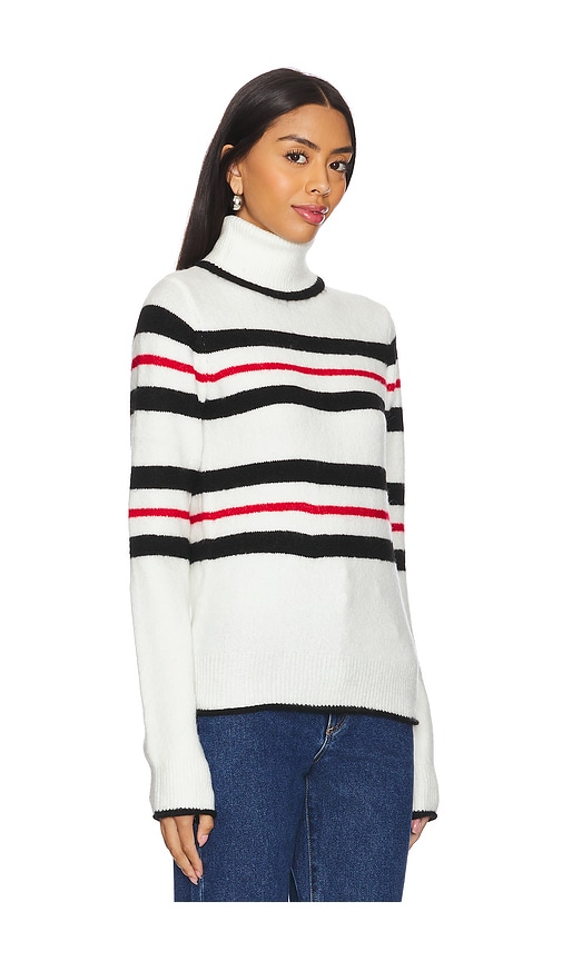 view 2 of 4 Océane Turtleneck Pullover in Black & Red Stripe