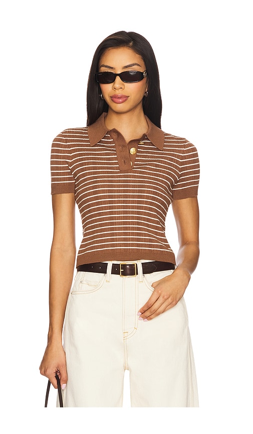 Camelia Stripe Short Sleeve Polo in . - size L (also in M, S, XL, XS) - Lovers and Friends - Modalova