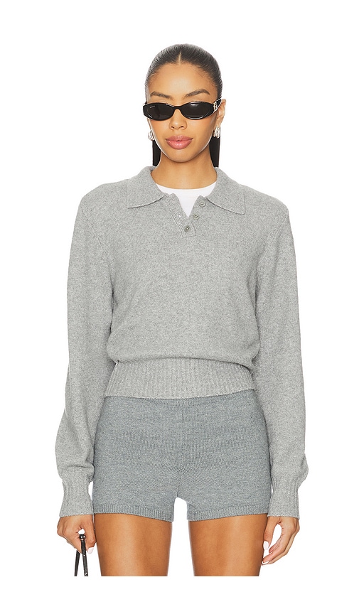 Lovers & Friends Mattelyn Polo Sweater In Gray