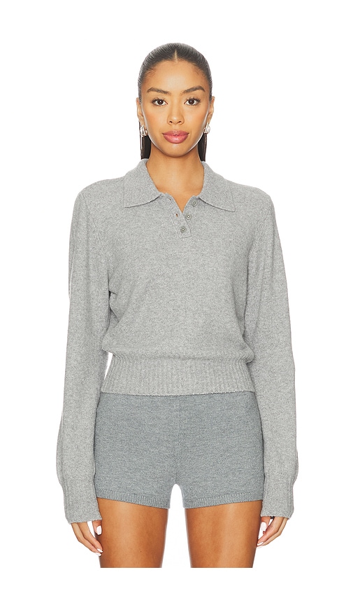 Lovers & Friends Mattelyn Polo Sweater In Gray