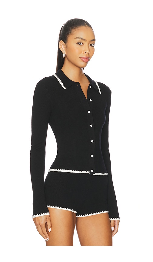 Lovers & Friends Lillie Polo Cardigan In Black