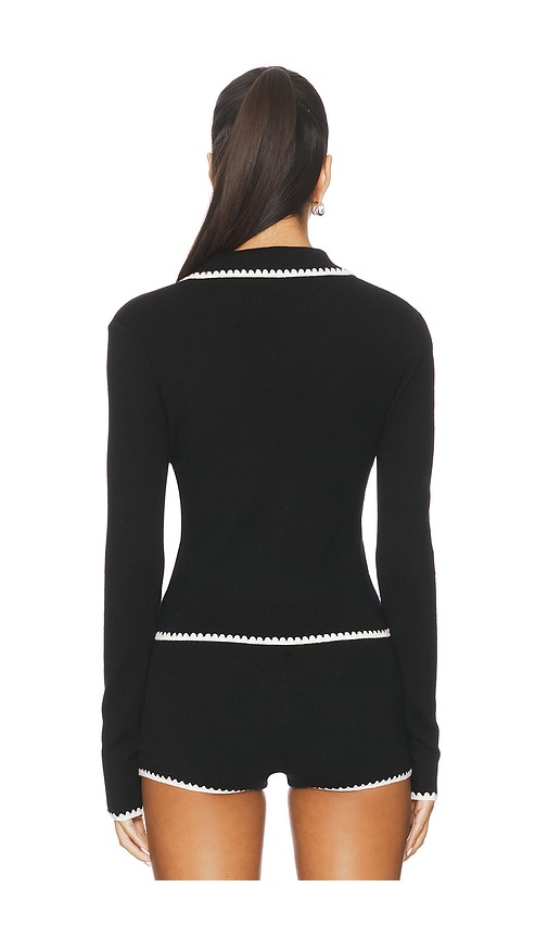 view 3 of 4 Lillie Polo Cardigan in Black Multi