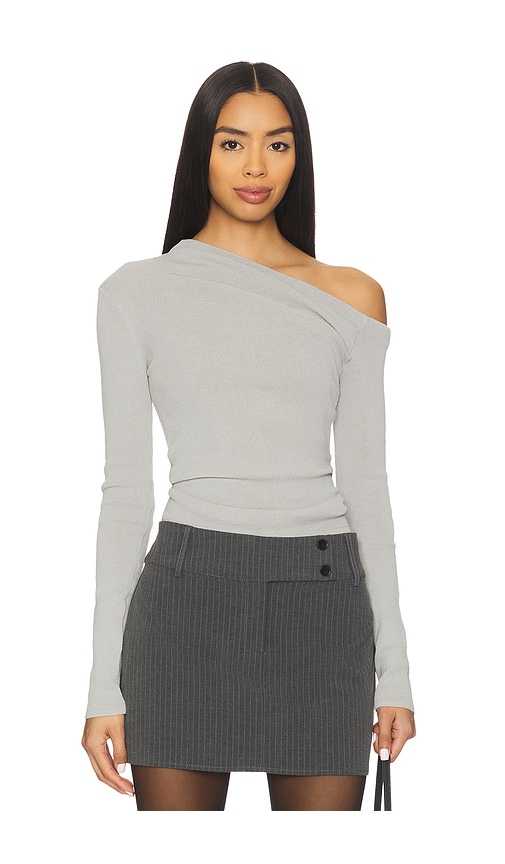 view 1 of 4 Katalina Off The Shoulder Sweater in Light Grey