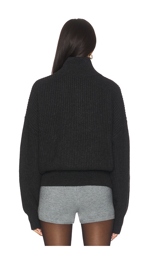 view 3 of 4 Shivani ¼ Zip Sweater in Charcoal Grey