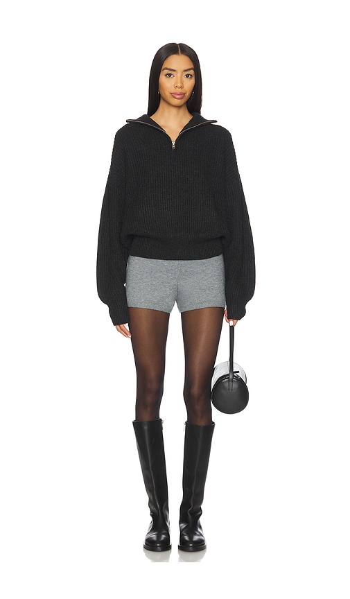 view 4 of 4 Shivani ¼ Zip Sweater in Charcoal Grey