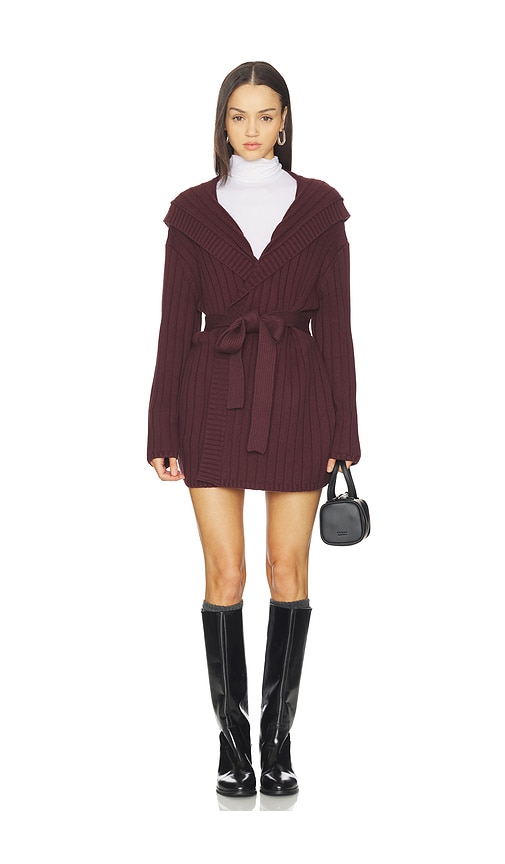 view 1 of 3 Sariah Wrap Cardigan in Chocolate