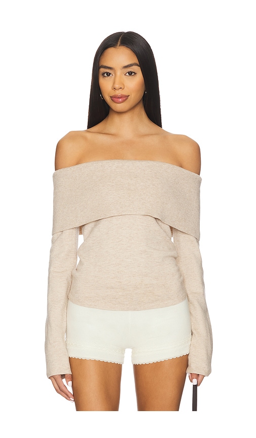 view 1 of 4 Gen Off The Shoulder Sweater in Oatmeal
