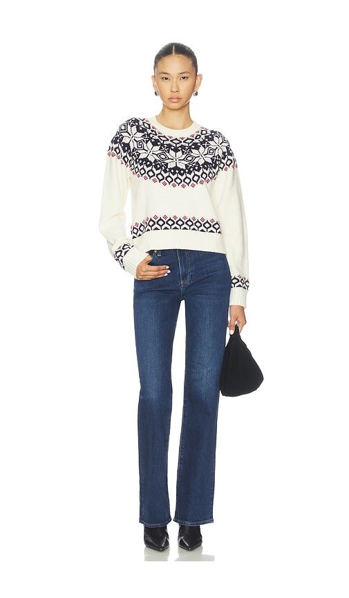 view 4 of 4 x Christina Elezaj Calix Fair Isle Sweater in Cream Multi