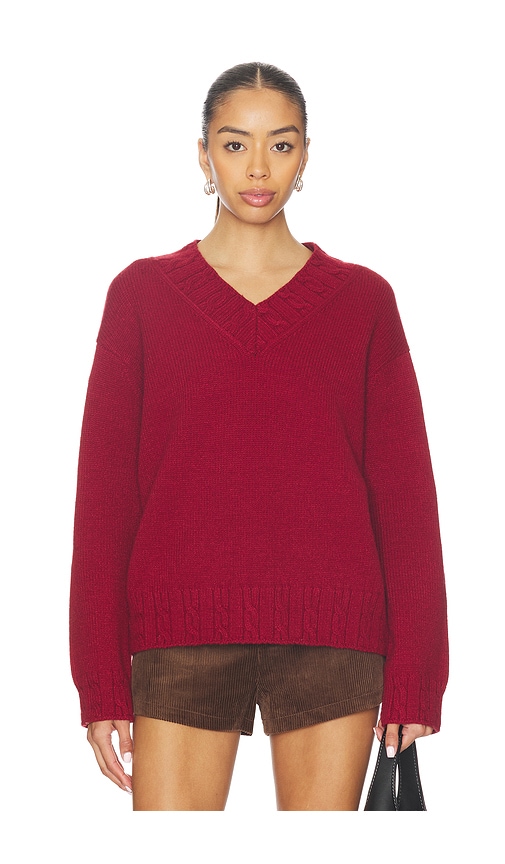 view 1 of 4 Haisley V Neck Sweater in Red