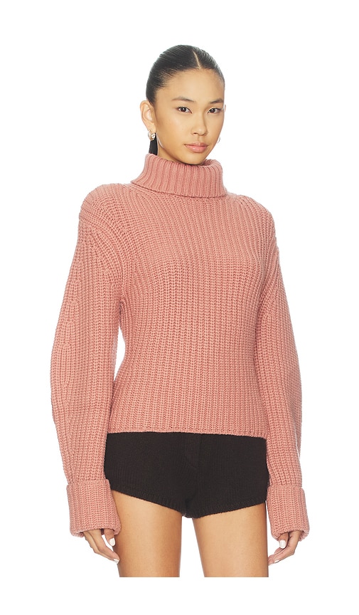 view 2 of 4 Aimee Mock Neck Sweater in Dusty Pink