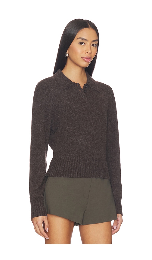 view 2 of 4 Mattelyn Polo Sweater in Dark Brown