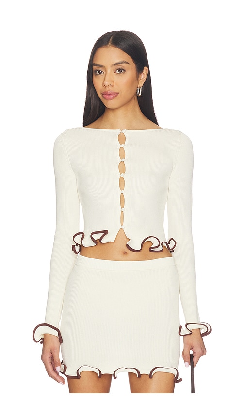 view 1 of 4 Bella Cardigan in Ivory Multi