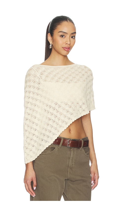 view 2 of 5 Emery Textured Poncho in Ivory