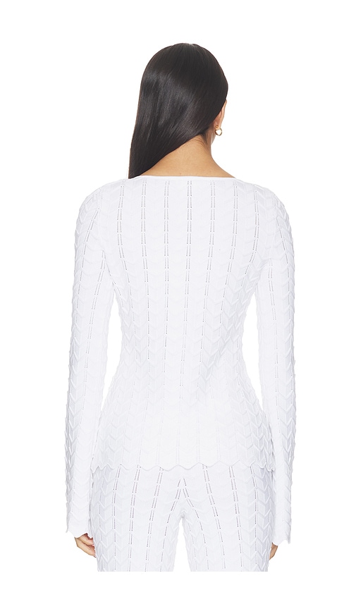 view 3 of 5 Polly Tie Front Cardigan in Ivory