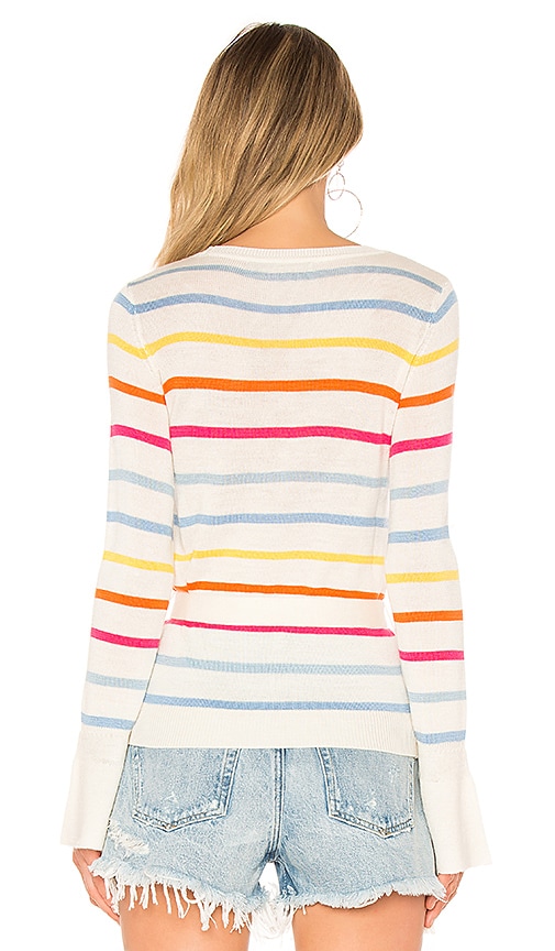 view 3 of 4 Attitude Sweater in Rainbow Stripe