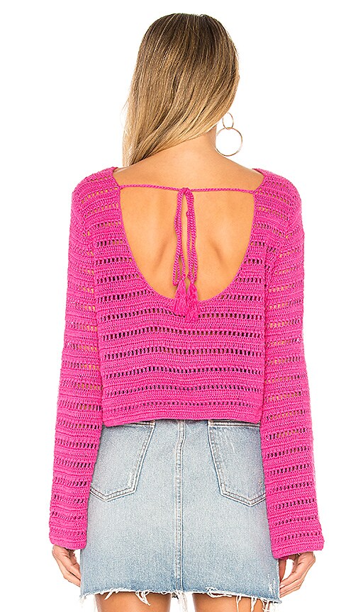 view 3 of 4 Amelia Sweater in Hot Pink
