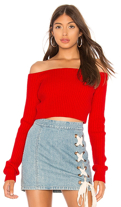 view 1 of 4 Bells Crop Sweater in Red