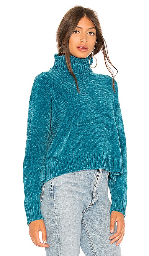view 2 of 4 Geneva Chenille Sweater in Turquoise