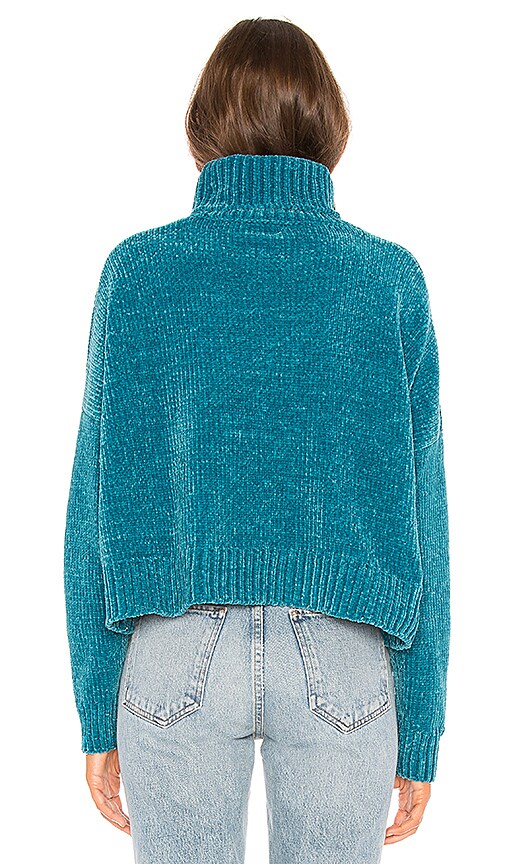 view 3 of 4 Geneva Chenille Sweater in Turquoise