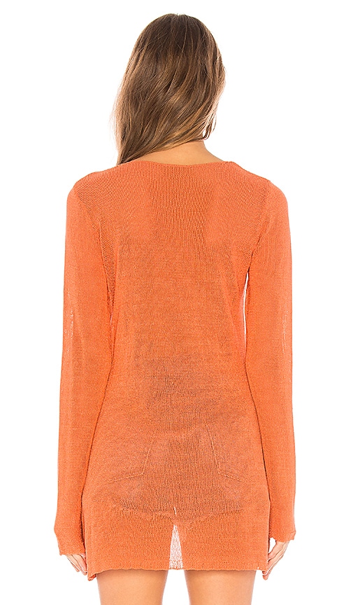 view 3 of 4 Amour Sweater in Coral Orange