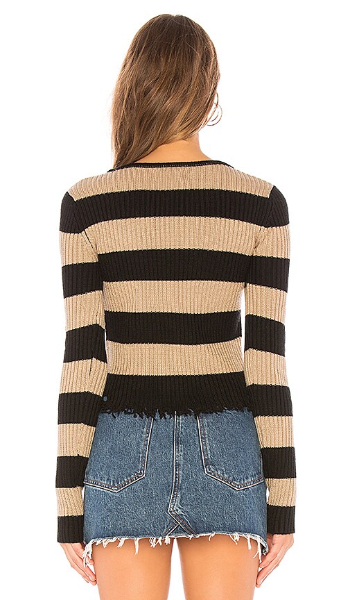 view 3 of 4 Marengo Sweater in Black & Tan Stripe