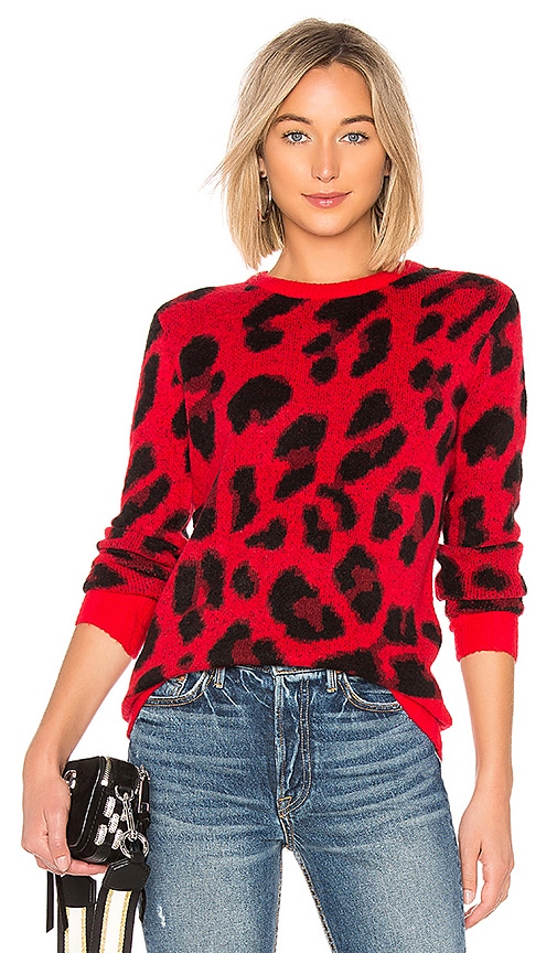 view 1 of 4 Speak Up Sweater in Red Leopard
