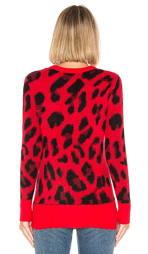 view 3 of 4 Speak Up Sweater in Red Leopard