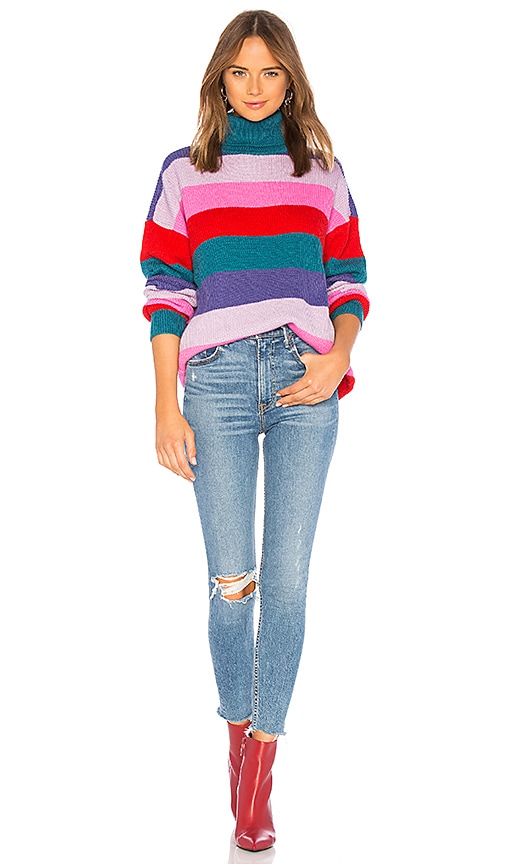 view 4 of 4 Marianne Stripe Sweater in Multi Rainbow