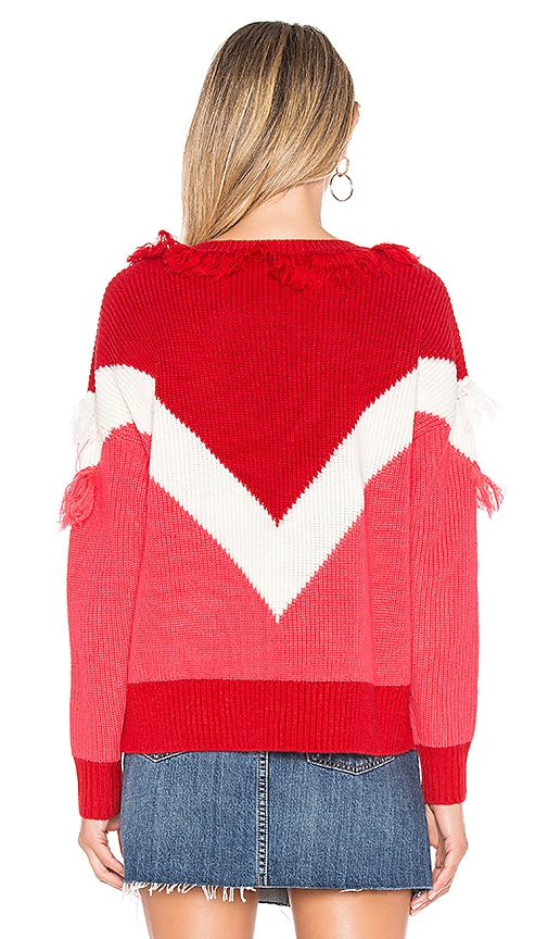 view 3 of 4 Nikki Sweater in Red & Pink