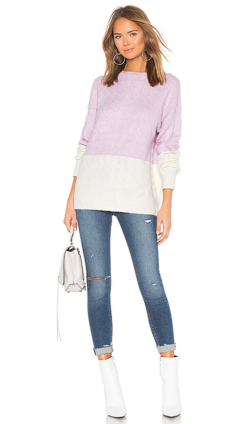view 4 of 4 Tina Sweater in Lilac & Ivory